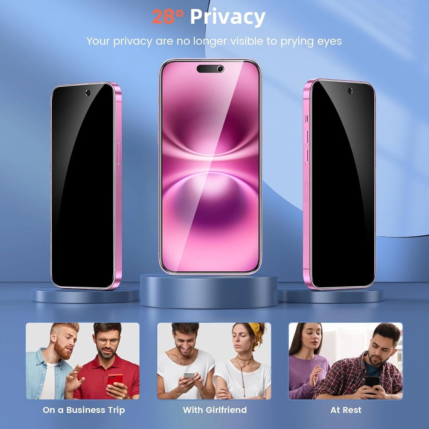 Full Cover Anti-Spy Screen Protector For iPhone 11 12 13 14 15 16 17Pro Max Privacy Protection Glass For iPhone 14 15 16 Plus