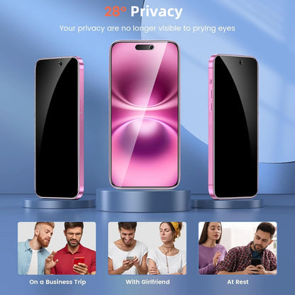 Full Cover Anti-Spy Screen Protector For iPhone 11 12 13 14 15 16 17Pro Max Privacy Protection Glass For iPhone 14 15 16 Plus