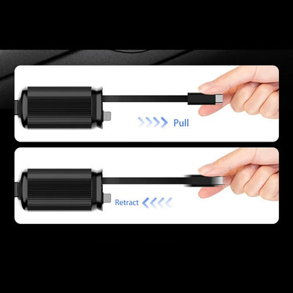 Car Charger Super Fast Charger 120W Retractable Cable Purple Starry