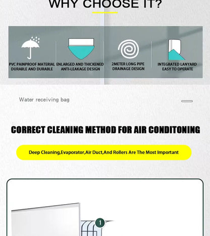 Air Conditioning Cleaning Kit Air Coditioning Cleaning Cover Leak-proof Cover Full with Water Pipe Disassembly-free Clean Tools