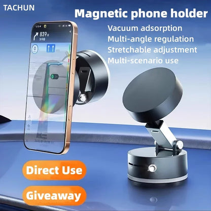 Magnetic Household Mobile Phone Holder Double-sided Adsorption Foldable Mini Multi-function Navigation Car Mobile Phone Holder