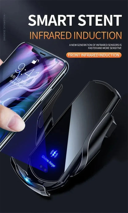 Wireless Car Phone Holder Universal navigation Clip Sensing Open Close Navigation Mount Wireless Charging Automobile Accessori