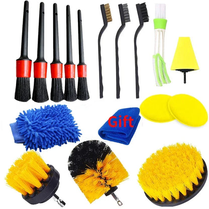 Car Interior Cleaning Kit – Detailing Brushes, Sponges, Microfiber Towels & Vent Cleaning Tools