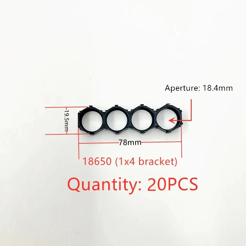 18650 Lithium Battery Packs DIY Misalignment Fixed Bracket Assembly Holder Cells Pack Splicable Modular Support Flat Head
