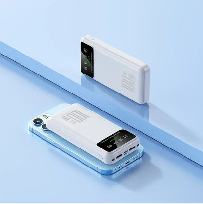 New Portable 100W Super Fast Charging Power Bank 30000mAh Large Capacity with LED Ligh Digital Display for IPhone Xiaomi Huawei