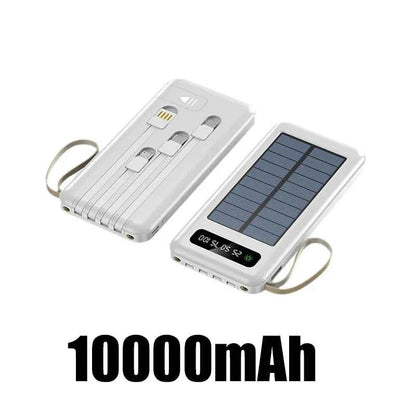 Solar Power Bank 50000mAh Fast Charging Dual USB LED