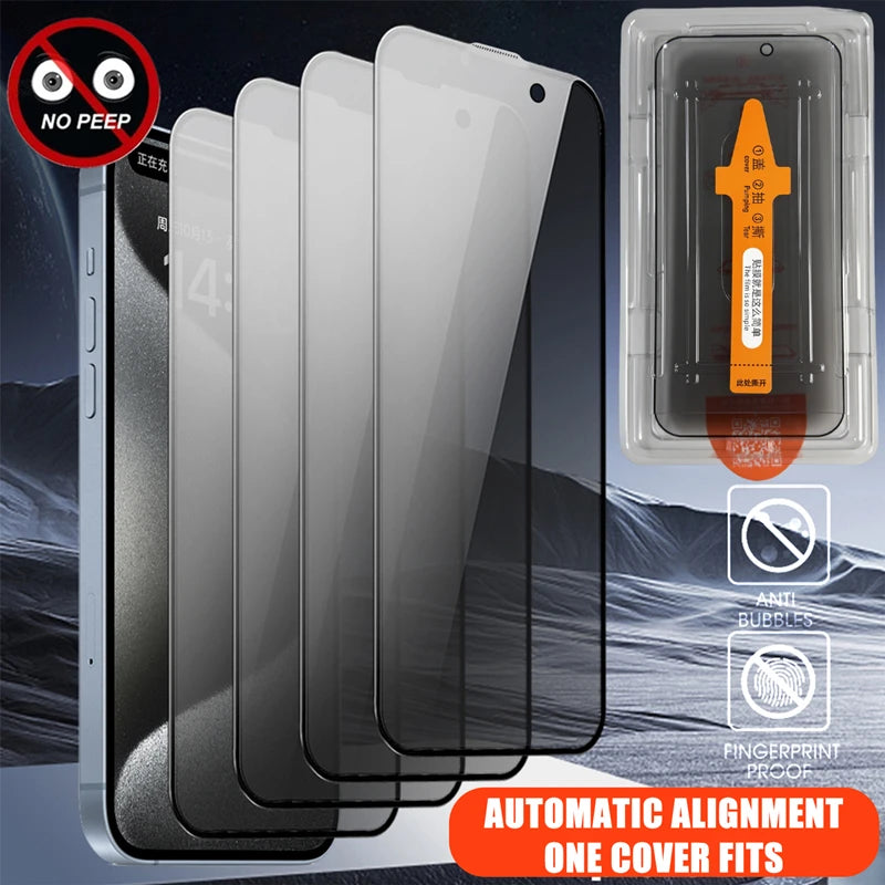 Easy Install Privacy Screen Protector For iPhone 17 16 Pro Max 16Plus Air 17Pm Anti-spy Protective Glass For iPhone17 iPhone16