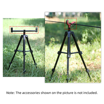 Aluminum Alloy Fishing Rod Tripod Portable Folding Fishing Pod Tripod Height Adjustable Fishing Pod Tripod Fishing Supplies