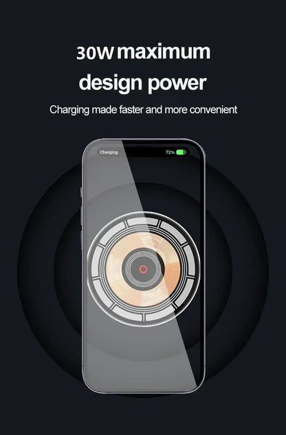 Magnetic Car Wireless Charger 360° Rotation Car Mount for iPhone 12-16 Pro Max Chargers Fast Charging Station Navigation Bracket