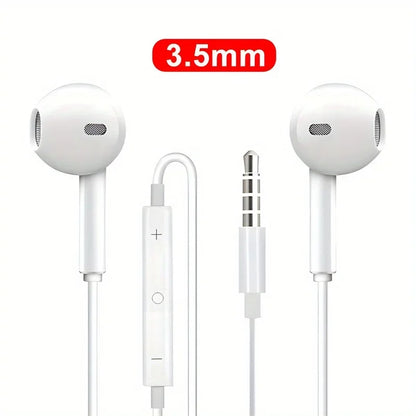 Wired Headphones With Microphone,  For IPhone, IPod, IPad, Lightweight Headphones With Volume Control 6.35mm Headphone Jack