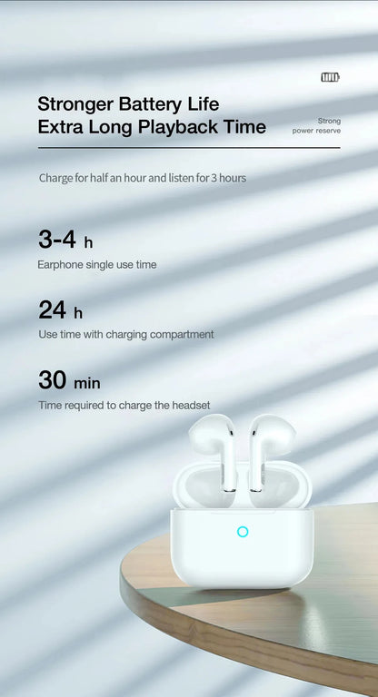 Bluetooth 5.3 True Wireless Earbuds with Charging Box Waterproof Earphone Volume Control Mini TWS Headphone Handsfree for Sports