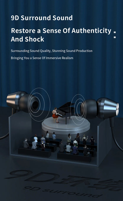 Wired Earphones Half In Ear Type 3.5mm Dual Plug Gaming Headset HiFi Bass Stereo Curved HD Earbuds For Laptops Mobile Phones