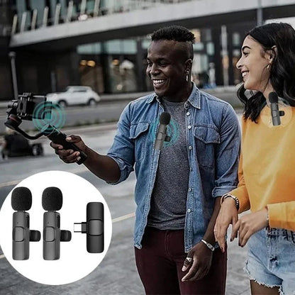 Video Record Microphone Noise Canceling Mini Microphone System 2.4G Intelligent Microphone for iPhone Computer Tablet Camera