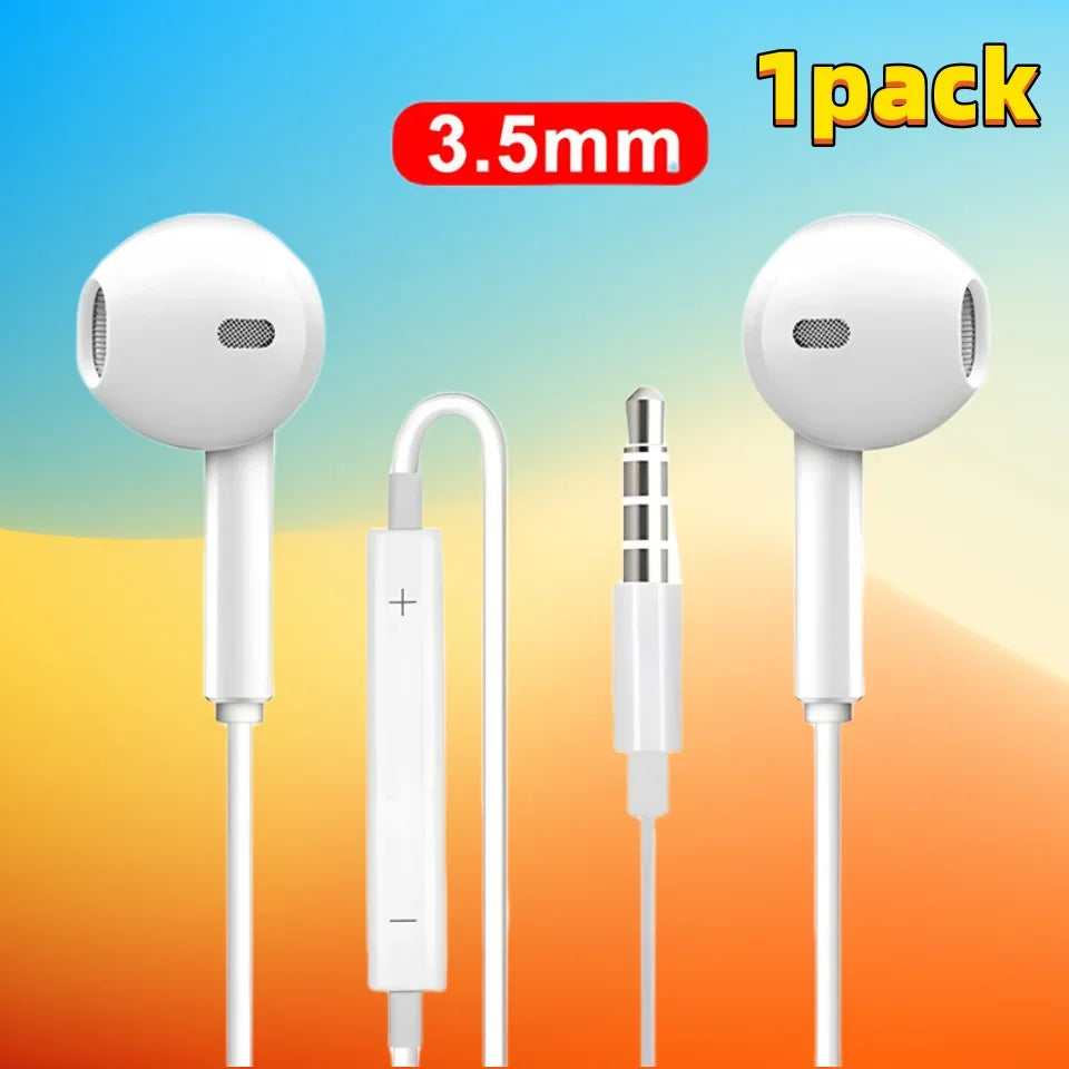 Wired Headphones With Microphone,  For IPhone, IPod, IPad, Lightweight Headphones With Volume Control 6.35mm Headphone Jack