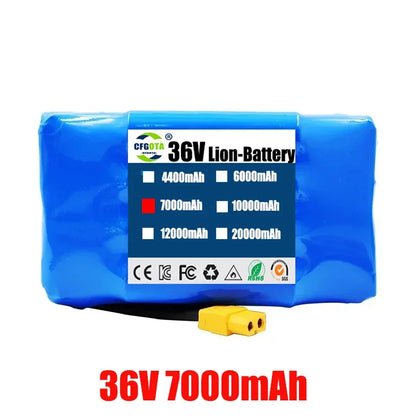 Genuine 36V 12Ah 10s2p Battery Packs Rechargeable Lithium Ion Battery for Electric Self Balancing Scooter HoverBoard Unicycle