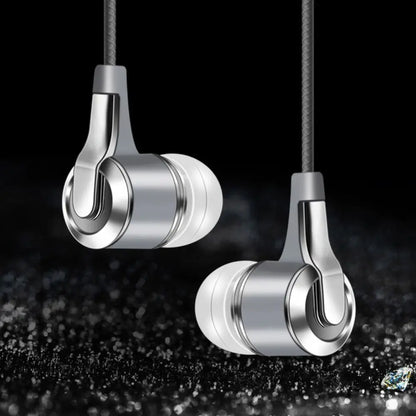 Wired Headphones 3.5mm Sport Earbuds Heavy Bass Wire Controlled In-ear Phone Earphones Stereo Headset with Mic Music Gaming