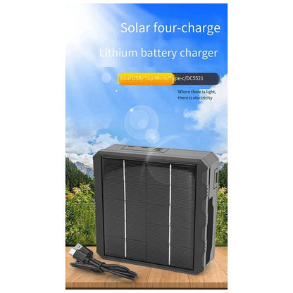 A25F-18650 Charger Solar Lithium Battery Smart Charger Type-C Four-Slot Multi-Function Outdoor Charger