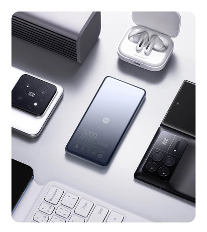 XIAOMI Ultra Slim Power Bank 5000 mAh 20W MAX PB0520MI,Card‑Style USB‑C Fast Charge, Dual‑Way,10 mm Thin,For iPhone 16 15 14 pro