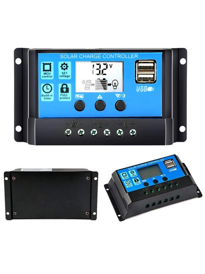Solar Charge Controller LED Display 12V/24V Auto 48V Battery Regulator Home Electronic Electrician Controlling Accessory