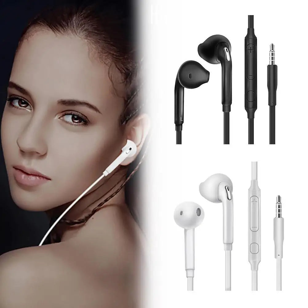 Wired Headphones With Microphone 3.5mm Earphones Plug In-Ear Headphones Music Earplugs Ergonomic Headphones For Smartphones