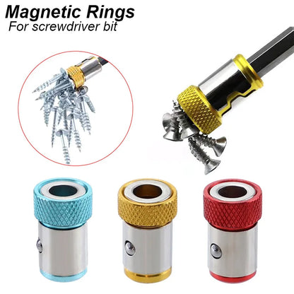 Magnetic Ring Screwdriver Bit Holder Cross Phillips Magnet 1/4 Strong Magnetizer Removable Part Adapter Screw Driver Power Tool