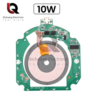 10W 15W High Power Wireless Charger Transmitter Module Type C + Coil for QI Standard Fast Charging Circuit Board with Protection