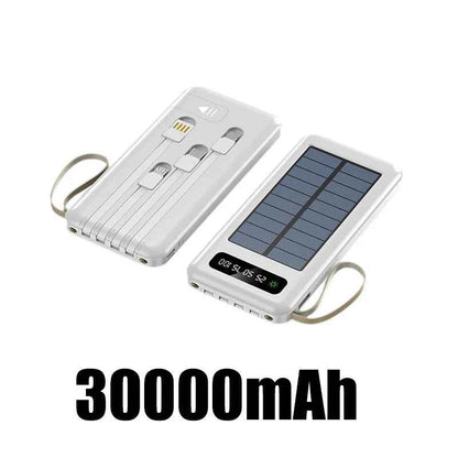 Solar Power Bank 50000mAh Fast Charging Dual USB LED