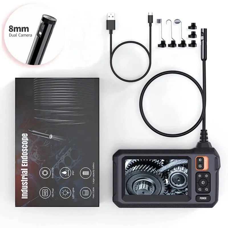 Industrial Endoscope Camera with HD Screen and Waterproof Inspection Probe