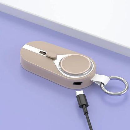 Solar Keychain Charger Solar Power Bank Fast Charging Wireless Charger Solar Pocket Chargers External Power Bank Keychain