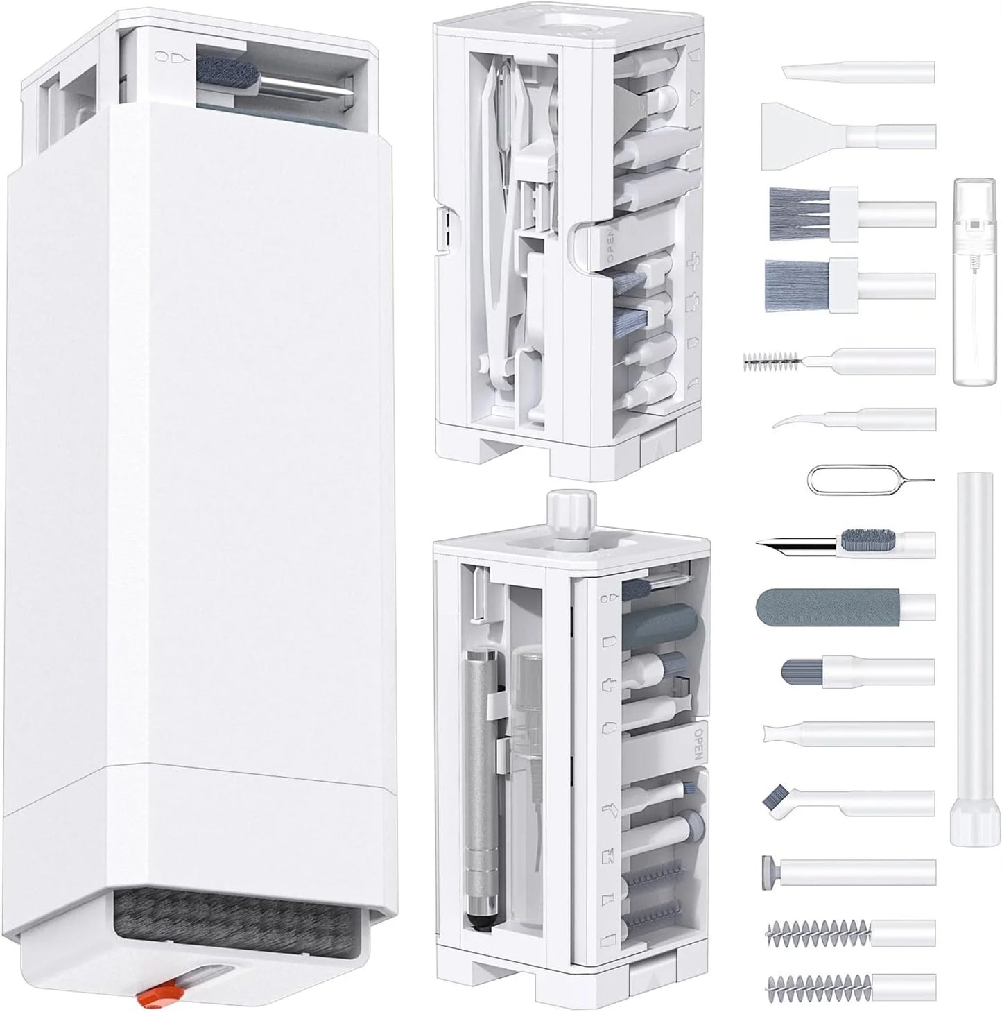 32-in-1 Multi-Purpose Electronics Cleaning Kit – for iPhone Charging Port, AirPods, Bluetooth Earbuds, Keyboard & Screen Cleanin