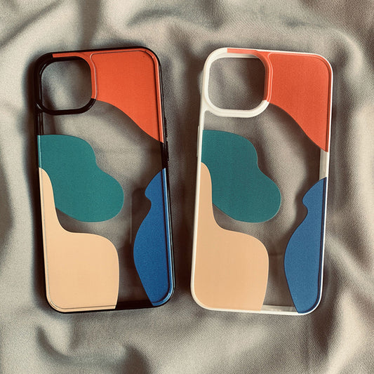 Color Block Contrast Color Geometry Suitable For 13 Mobile Phone Cases - Small Enterprise
