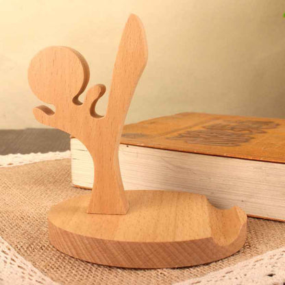 Creative Coin Beech Wood Lazy Phone Holder