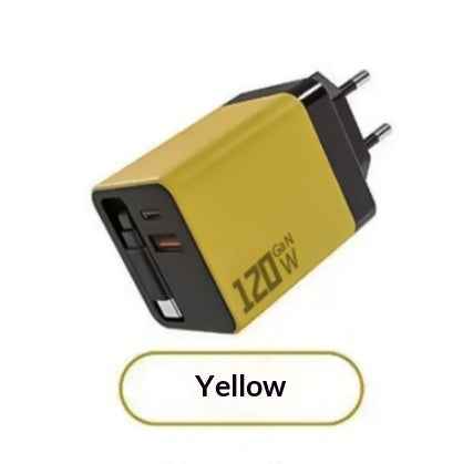 120W GaN Fast Charger with Retractable Cable