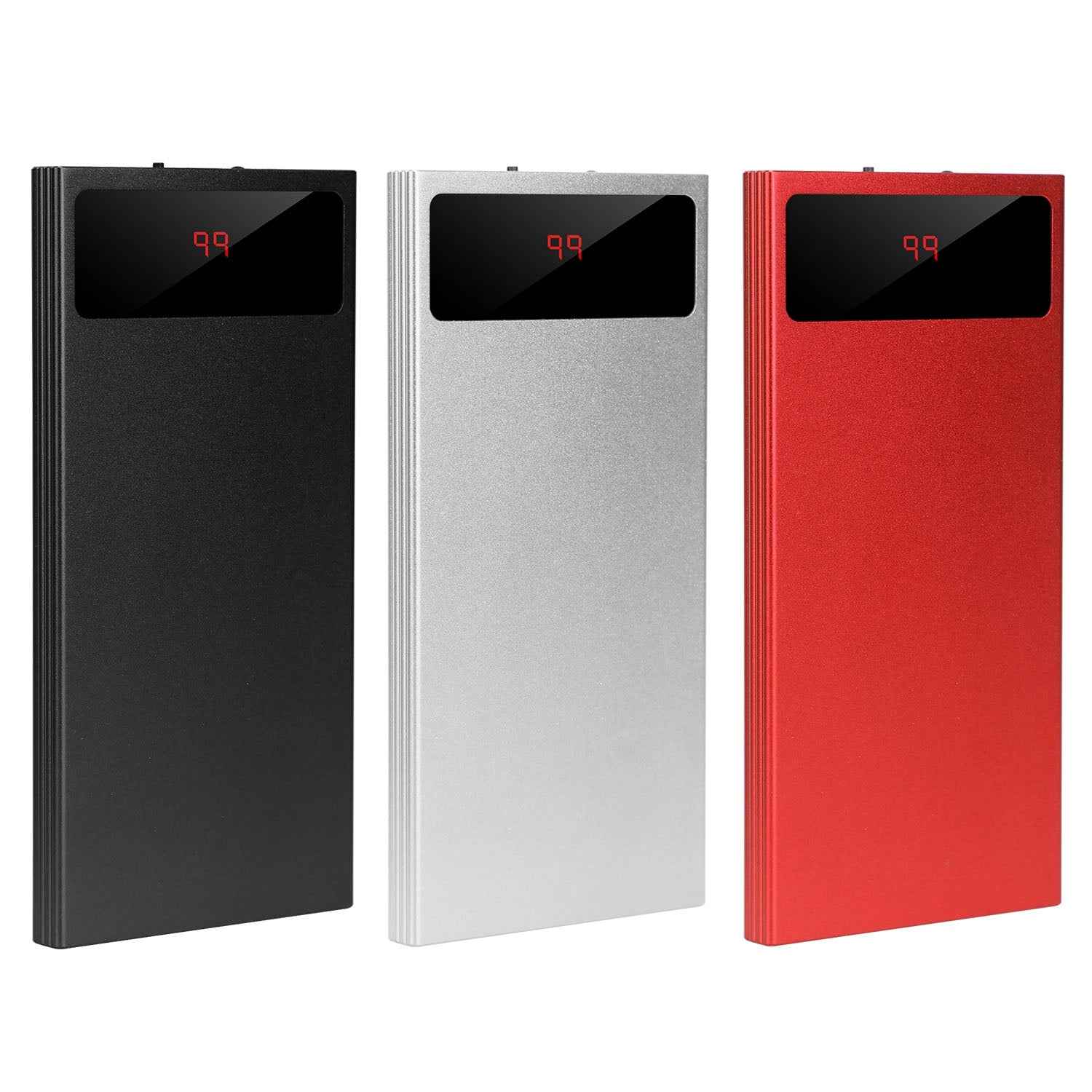 Ultra-thin 20000mAh Power Bank Dual USB Flashlight