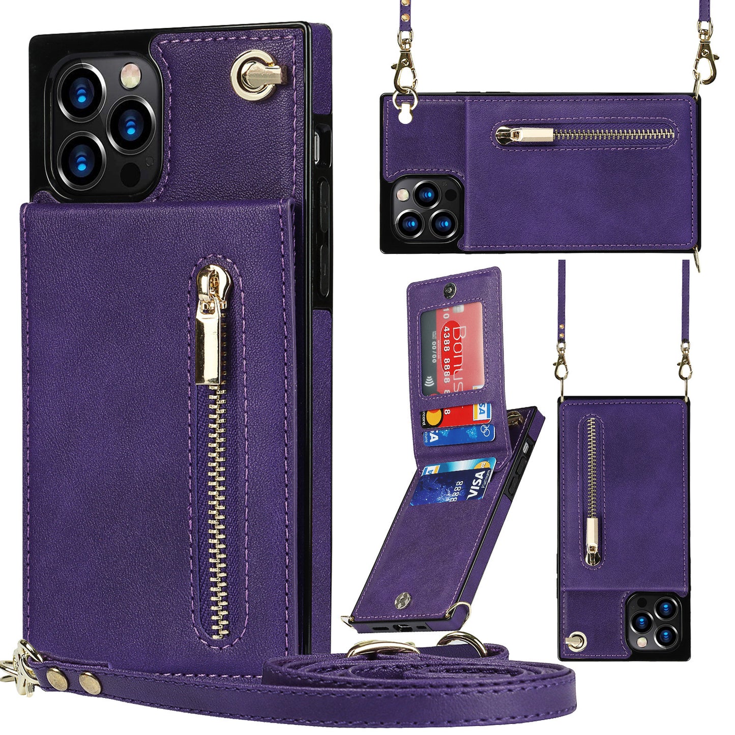 Leather Case Card  12 Messenger Phone Case Explosive Style - Small Enterprise