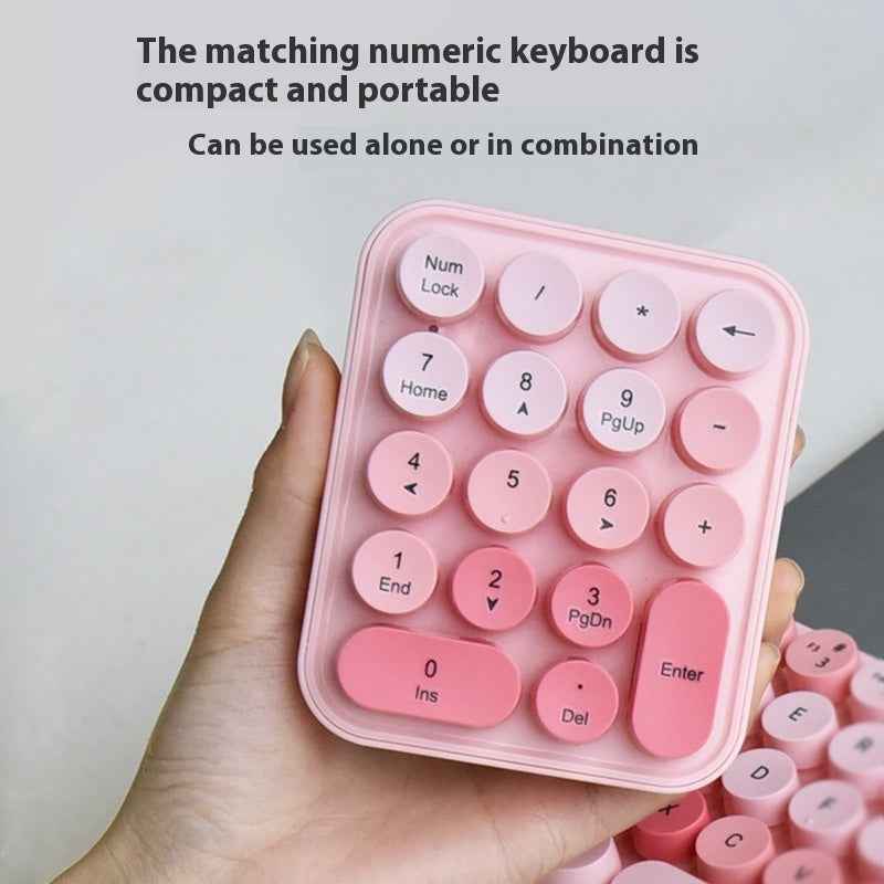 Wireless Keyboard And Mouse Three-piece Suit Cute Portable