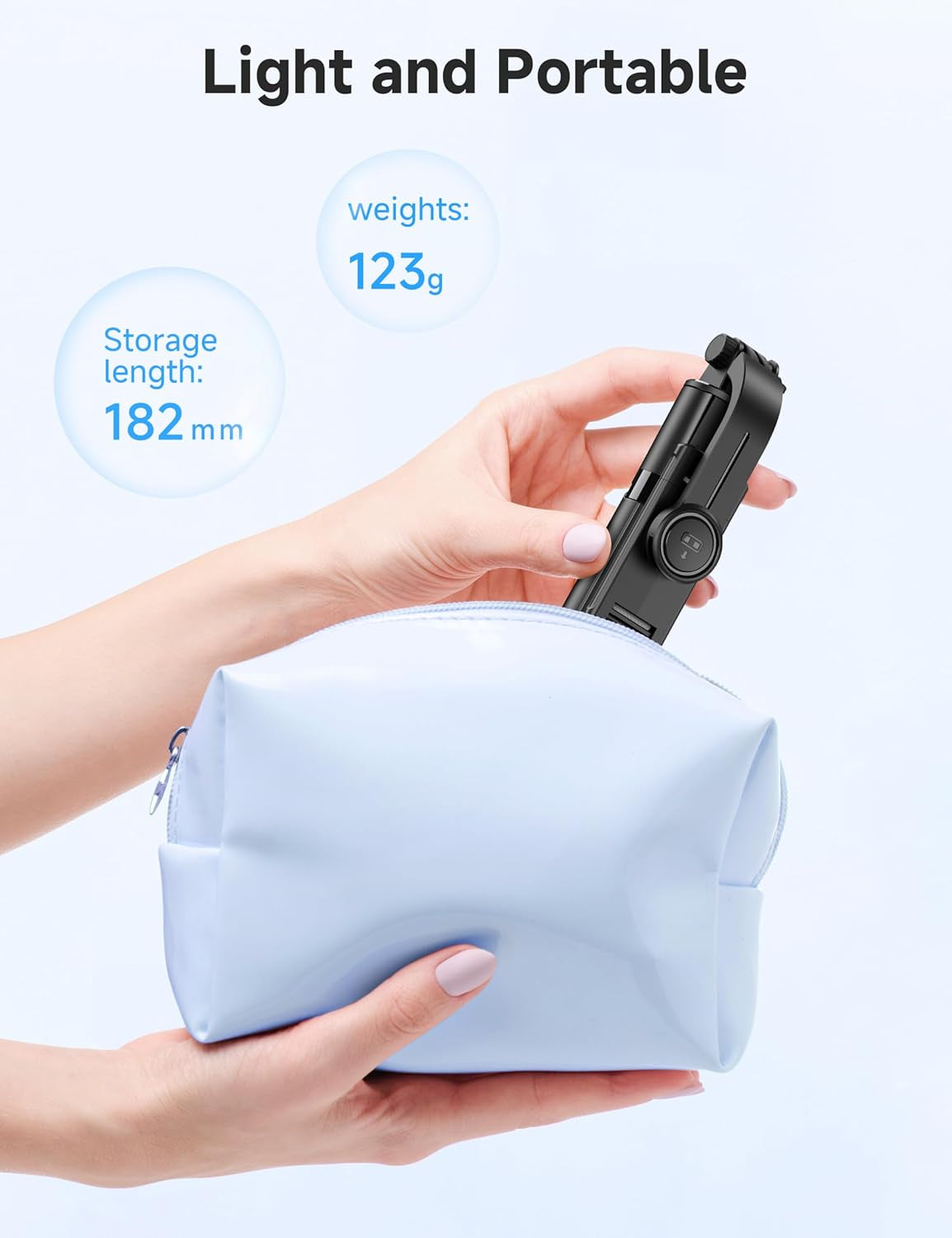 Portable Selfie Stick, 4 in 1 Extendable Phone Tripod Stand with Detachable Wireless Remote & Phone Holder 360° Rotating Mini Travel Tripod Compatible with Iphone 16/15/14/13 Pro/Android/Gopro