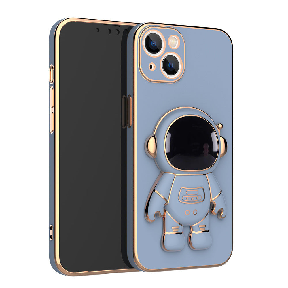 3D Astronaut Phone Case Anti-Drop Electroplating Bracket - Small Enterprise