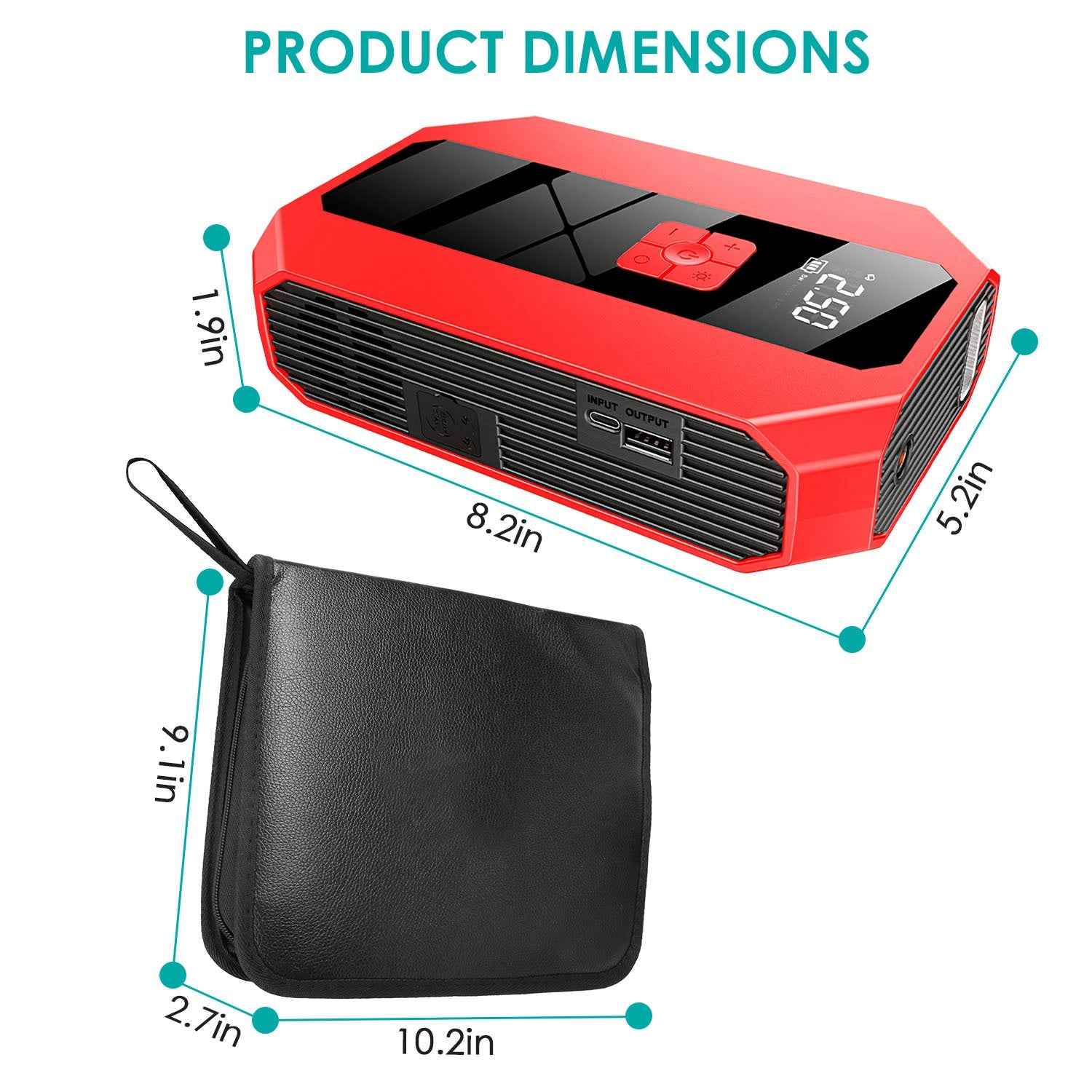 Portable Car Jump Starter & Air Compressor Combo