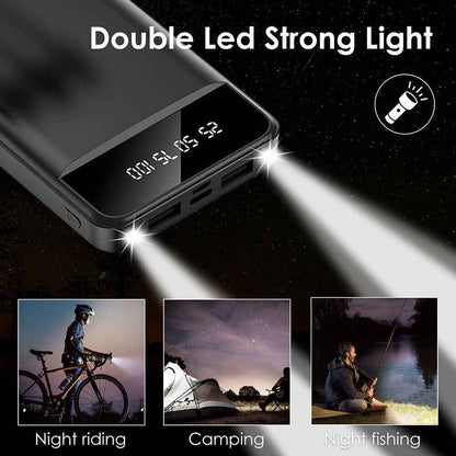 Power Bank 9000000mAh Fast Charger 4 USB Ports