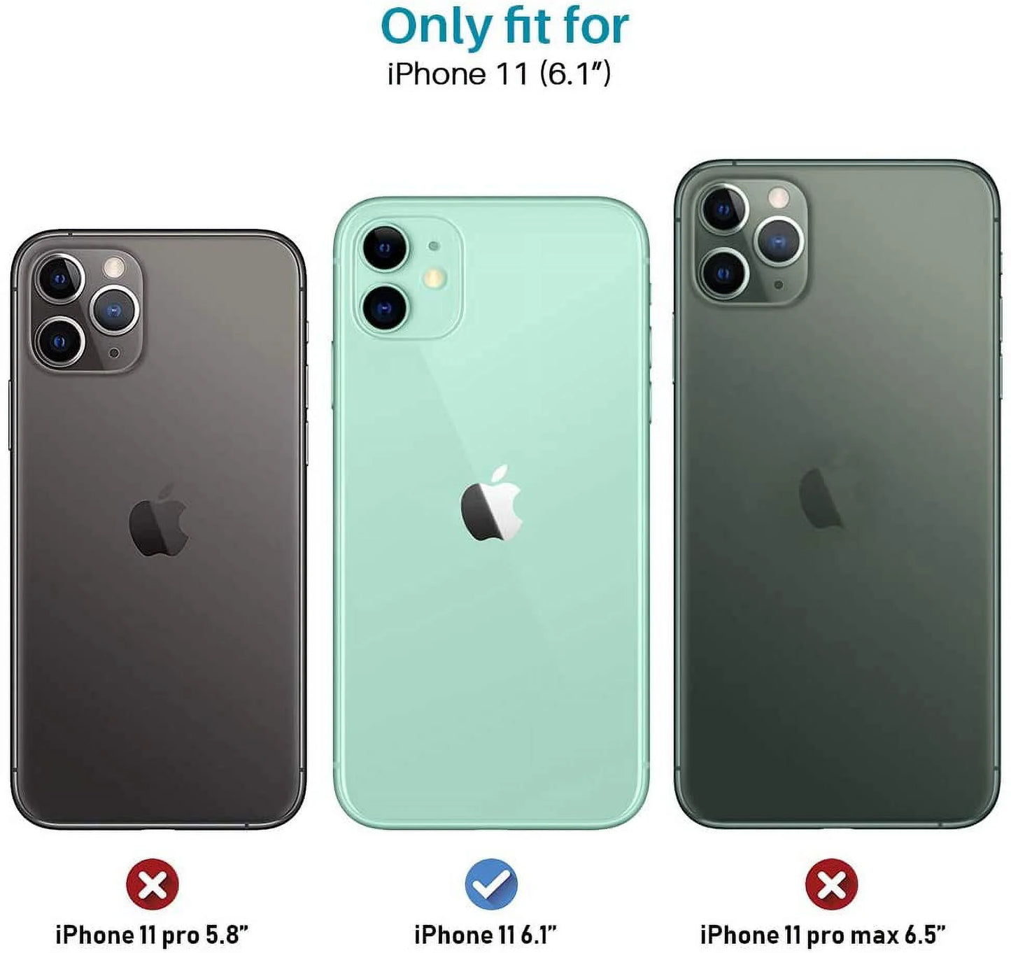 [3-Pack] for Rear Camera Lens of Iphone 11 Tempered Glass Screen Protector, 9H, Anti-Scratch, Anti-Bubble, Anti-Fingerprint by Nocaze {Compatible for Iphone 11}