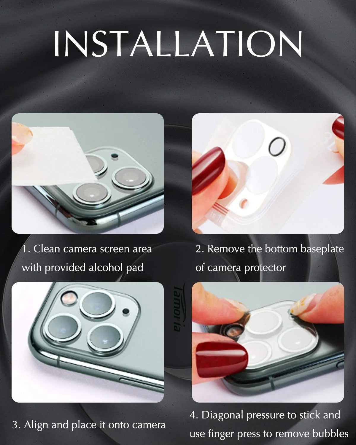 [ 2 Pack ]  Camera Lens Protector for Iphone 12 Pro Max, Scratch Resistant, Easy Installation