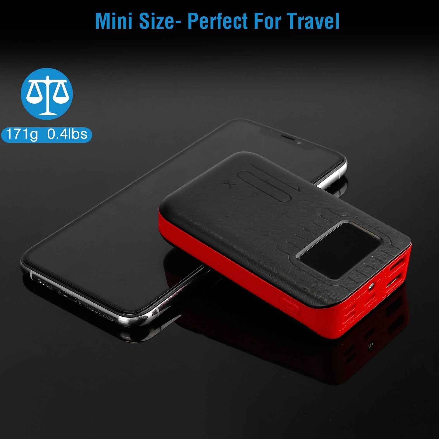 Portable 1W Power Bank with LCD & Dual USB Charging