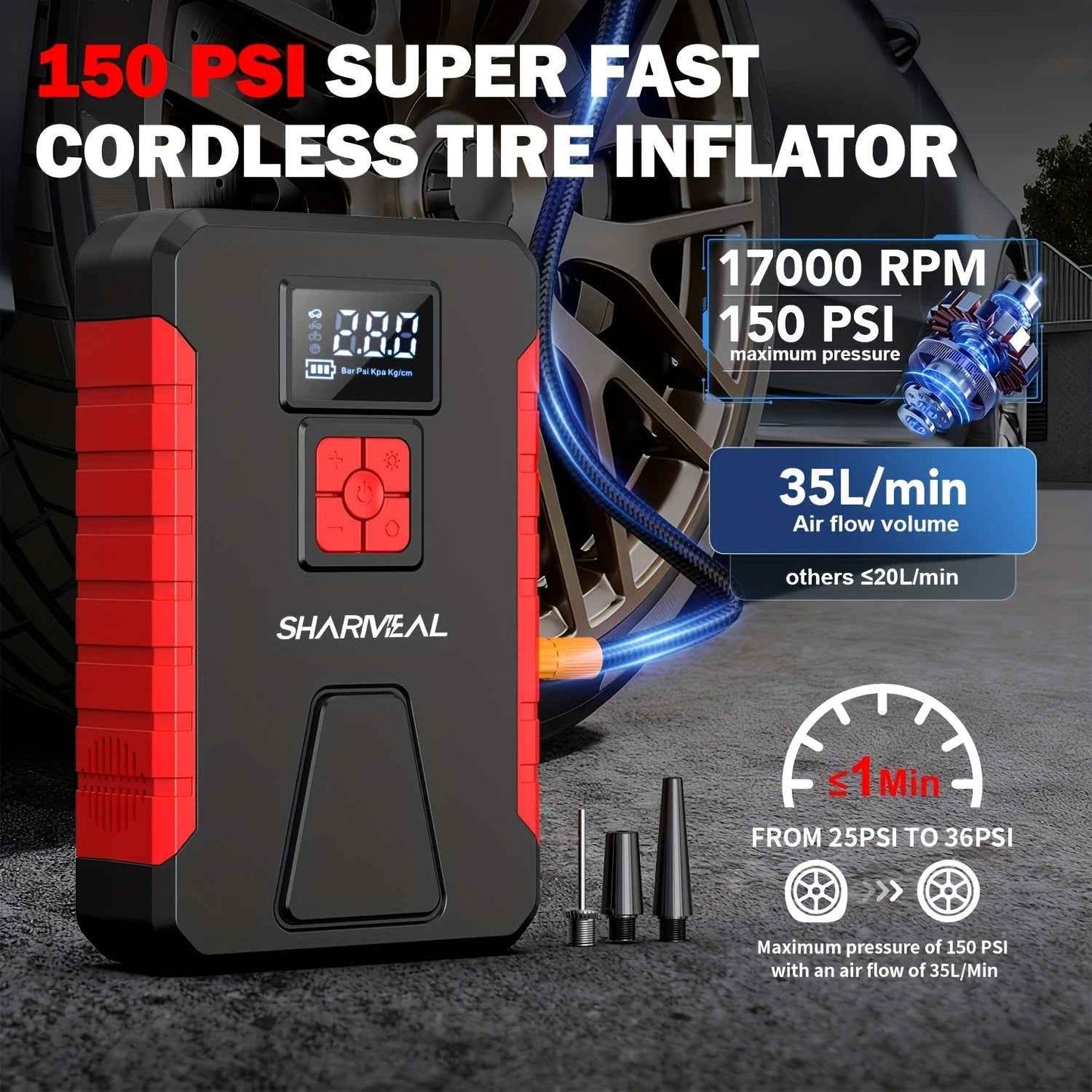 Portable Car Jump Starter & Air Compressor