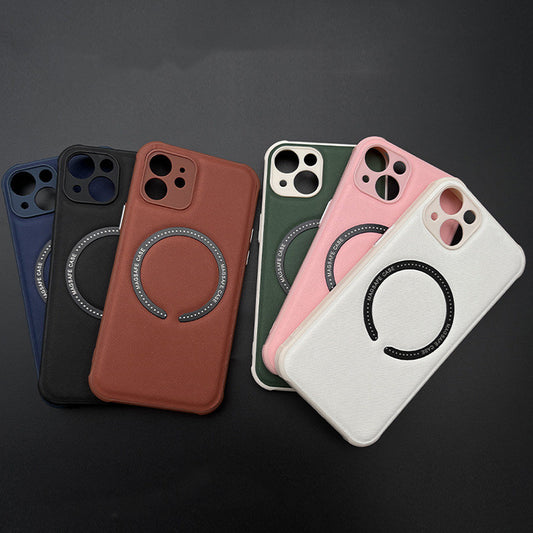 Leather Phone Case Iphone14 Mag Safe Magnetic Cross - Small Enterprise