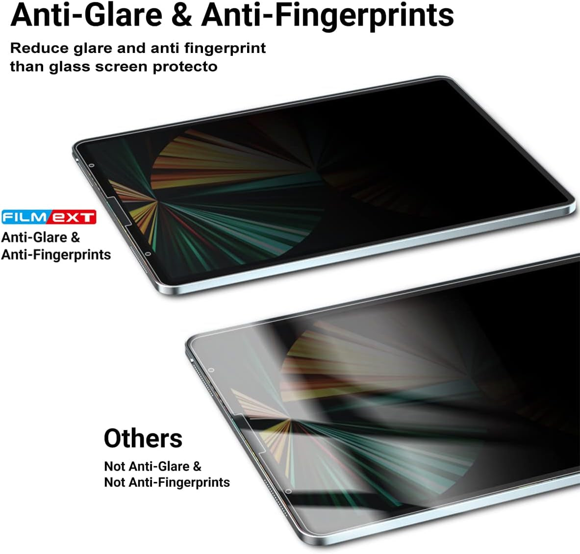 Magnetic Ipad Privacy Screen Protector for 10.2 2021 Ipad 9Th Gen/2020 Ipad 8Th Gen/ 2019 Ipad 7Th Gen, Anti-Glare anti Spy Screen Film Guard Compatible with Ipad10.2 Inch[Landscape Privacy]