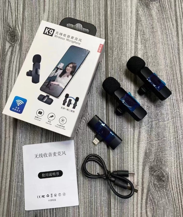Collar Clip Microphone Outdoor Video Recording Wireless Microphone