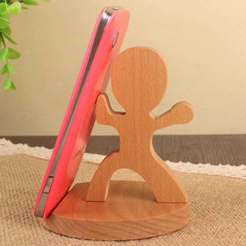 Creative Coin Beech Wood Lazy Phone Holder