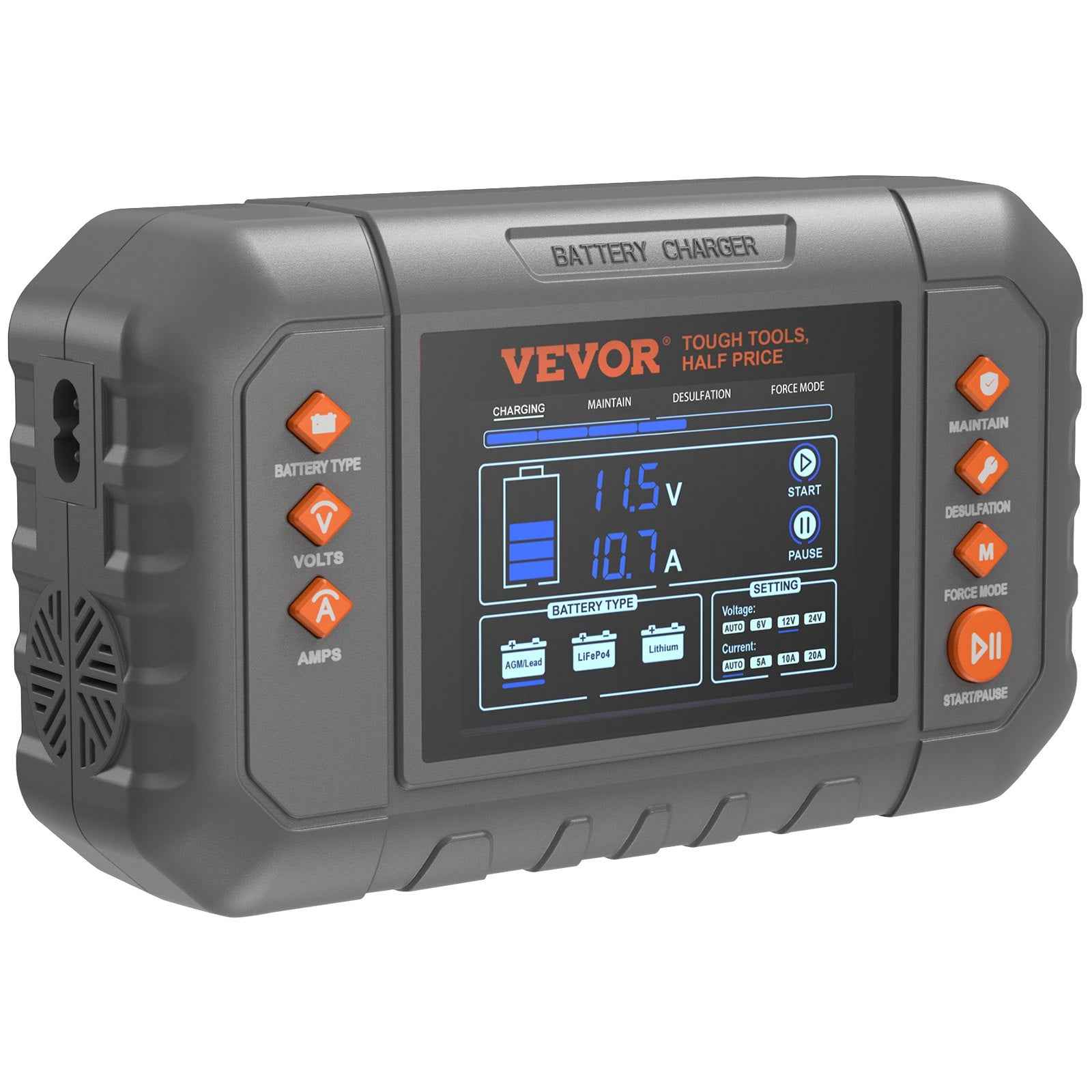 20A Smart Battery Charger for Car, Boat, Lawn Mower