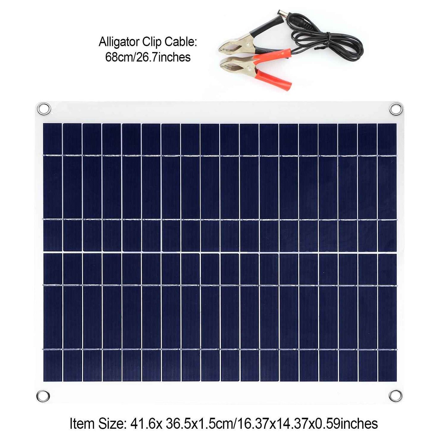 25W 12V Solar Panel Charger, Dual USB, IP68 for Car/RV